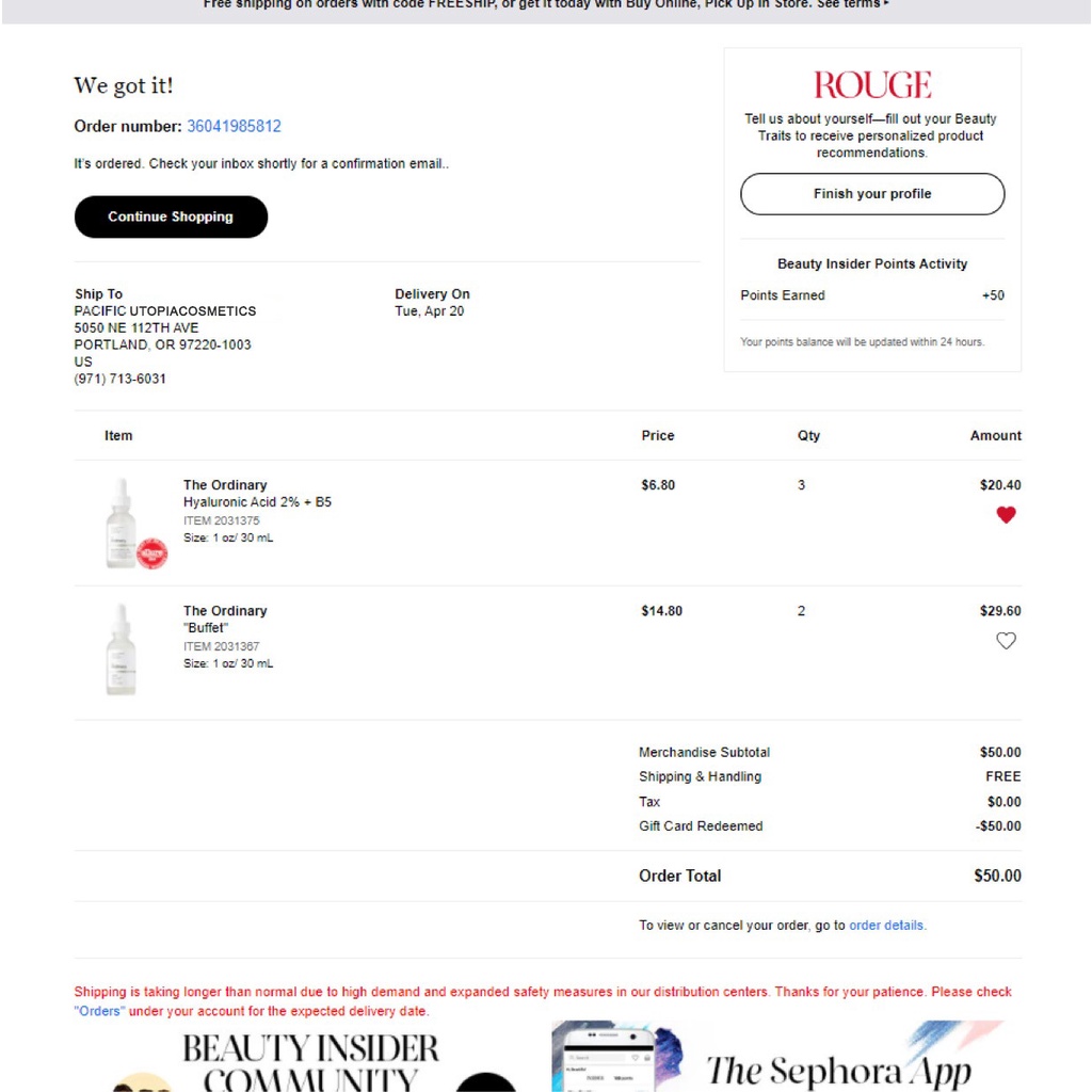 Serum cấp nước phục hồi HA B5 The ordinary