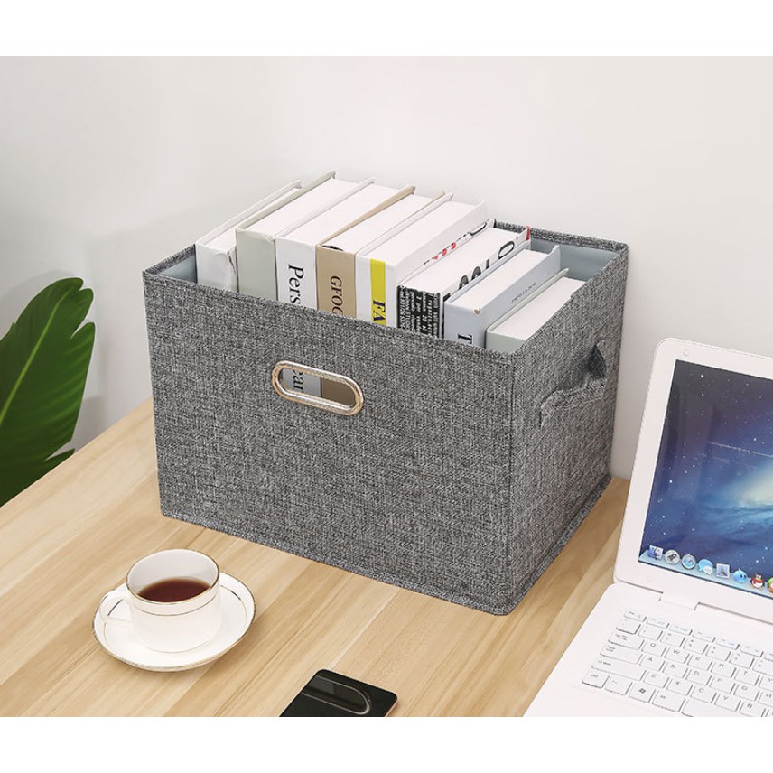 Hộp vải đựng đồ miDoctor đa năng TD3 CÓ NẮP RỜI đựng quần áo đậy chắc chắn an toàn