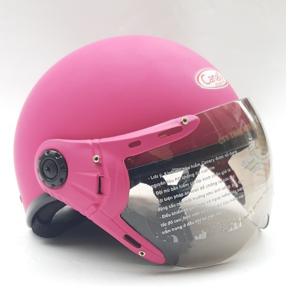Mũ Bảo Hiểm Nửa Đầu Canary Helmet Có Kính (Vòng đầu từ 54 - 58cm) - Chuẩn Quatest 4 - Nhiều Màu