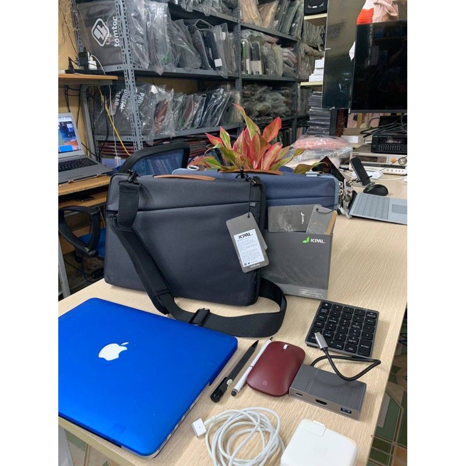 Túi đựng Laptop 13/14 inch chống sốc JCPAL Tofino Messenger có dây đeo vai - Màu xanh