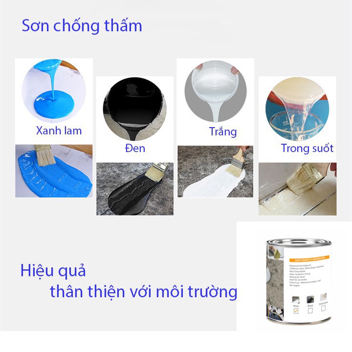 Sơn chống thấm Keo chống thấm X2000 gốc dầu- gốc nước bịt kín vết nứt tường mái nhà trần sân thượng triệt để