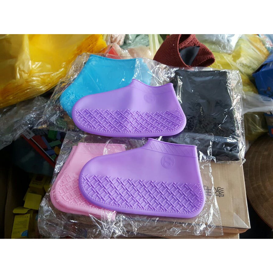 Ủng cao su bọc giày đi mưa đế chống trơn trượt | Ủng bọc giày đi mưa