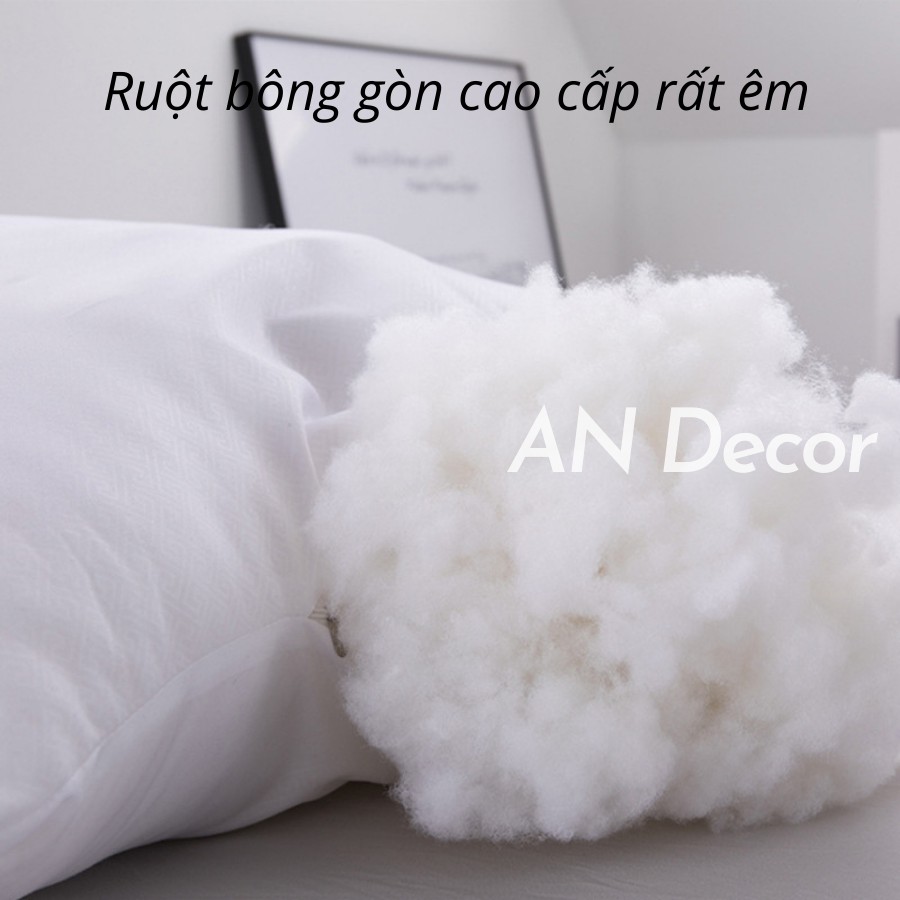 Ruột gối vuông 45x45 tựa lưng sofa, ruột gối bông gòn êm căng phồng 1 gang tay | AN Decor