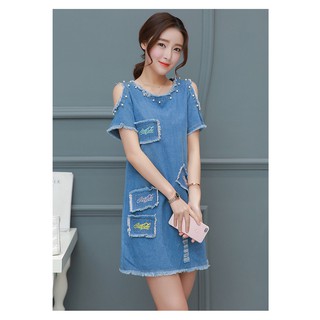 Đầm Xòe Denim Thời Trang Dành Cho Nữ
