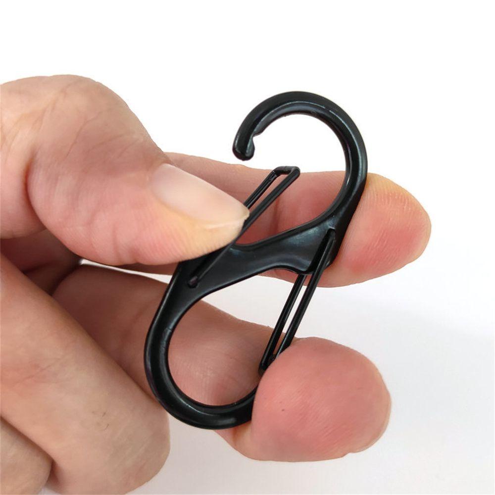 Set 10 Móc Khóa Carabiner Chống Trộm Bằng Thép Không Gỉ