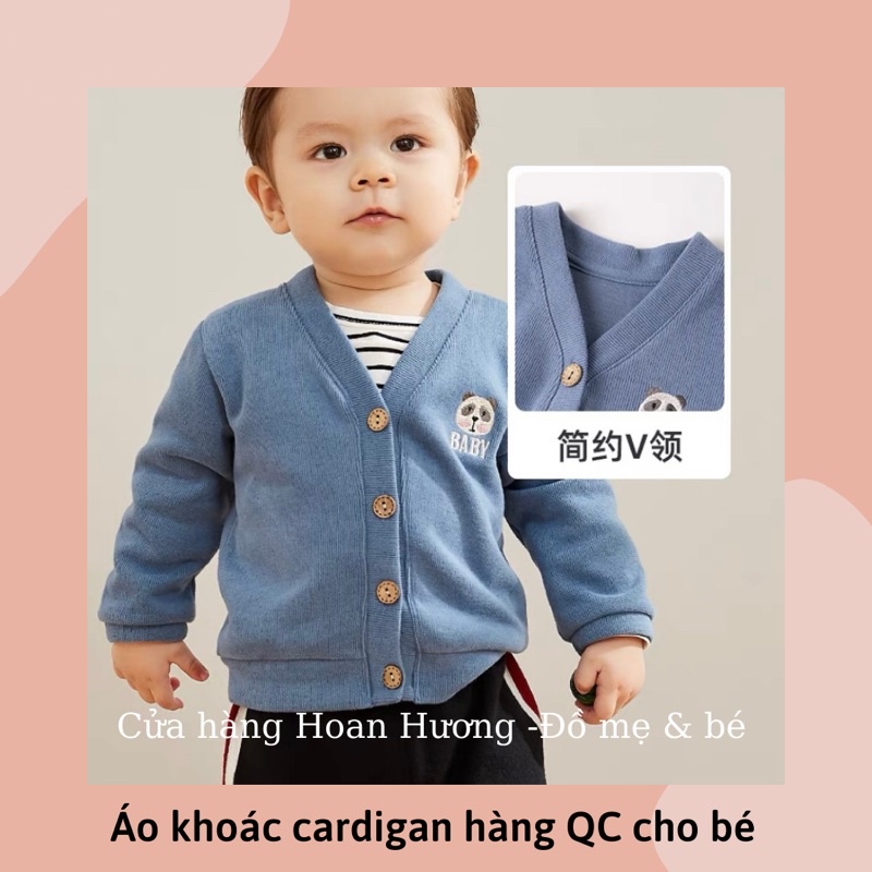 Áo khoác cardigan hàng QC dành cho bé trai và bé gái