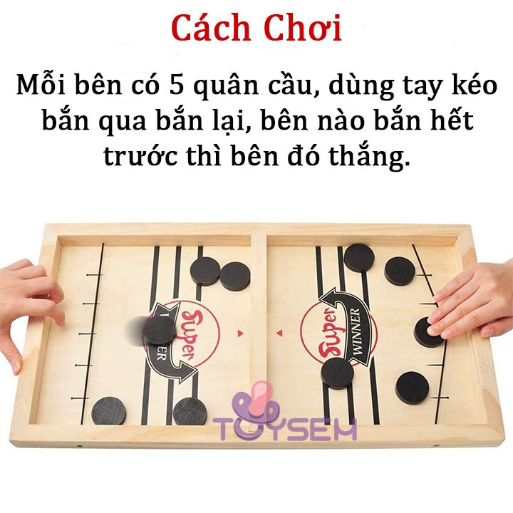 Đồ chơi trẻ em bộ cờ búng bàn đấu ice hockey toysem côn cầu foosball winner - Quà tặng sinh nhật cho bé