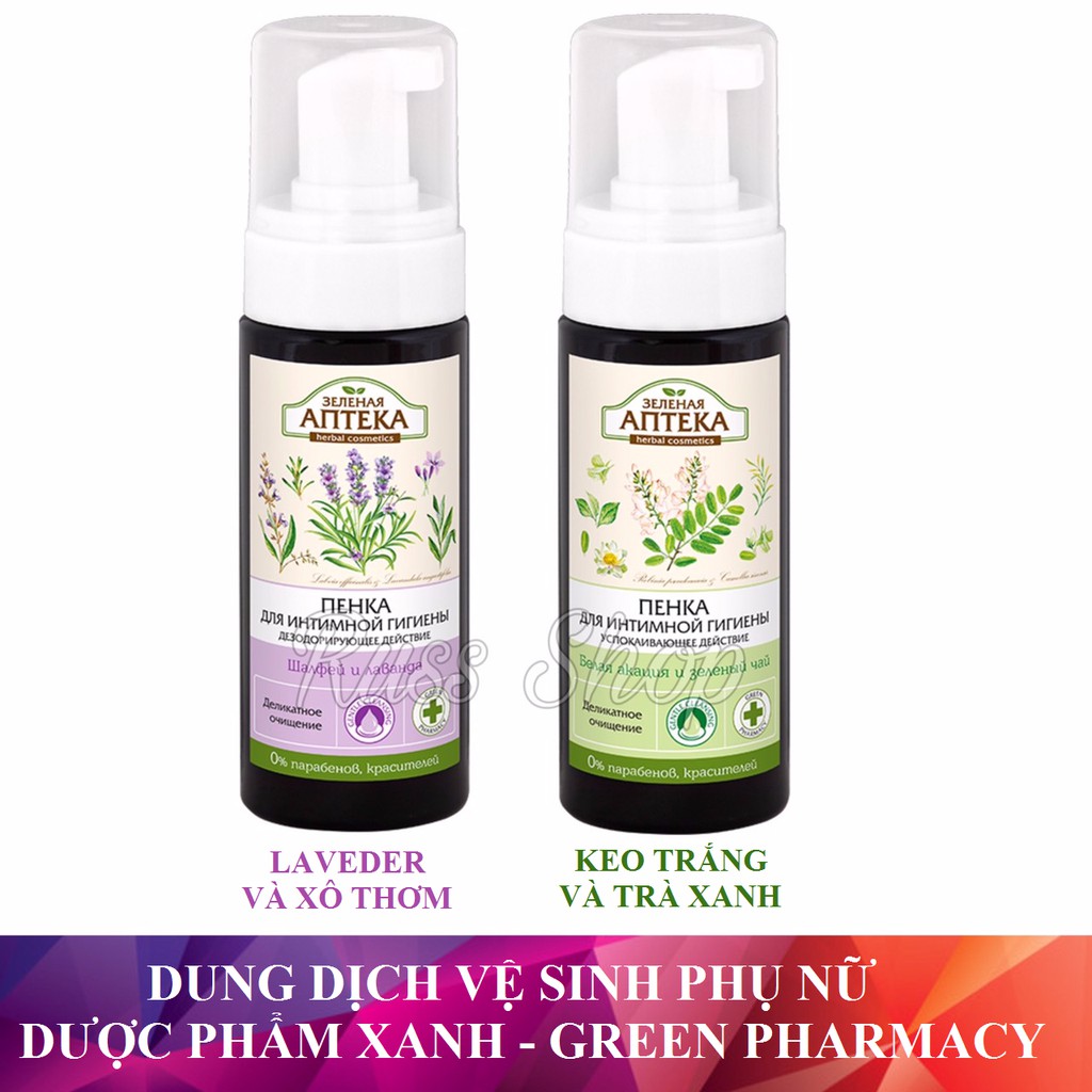 Dung Dịch Vệ Sinh Phụ Nữ Nga Apteka Green Pharmacy 150ml