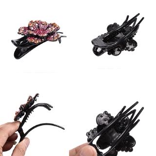 Kẹp tóc mỏ vịt đính đá cổ điển cho nữ