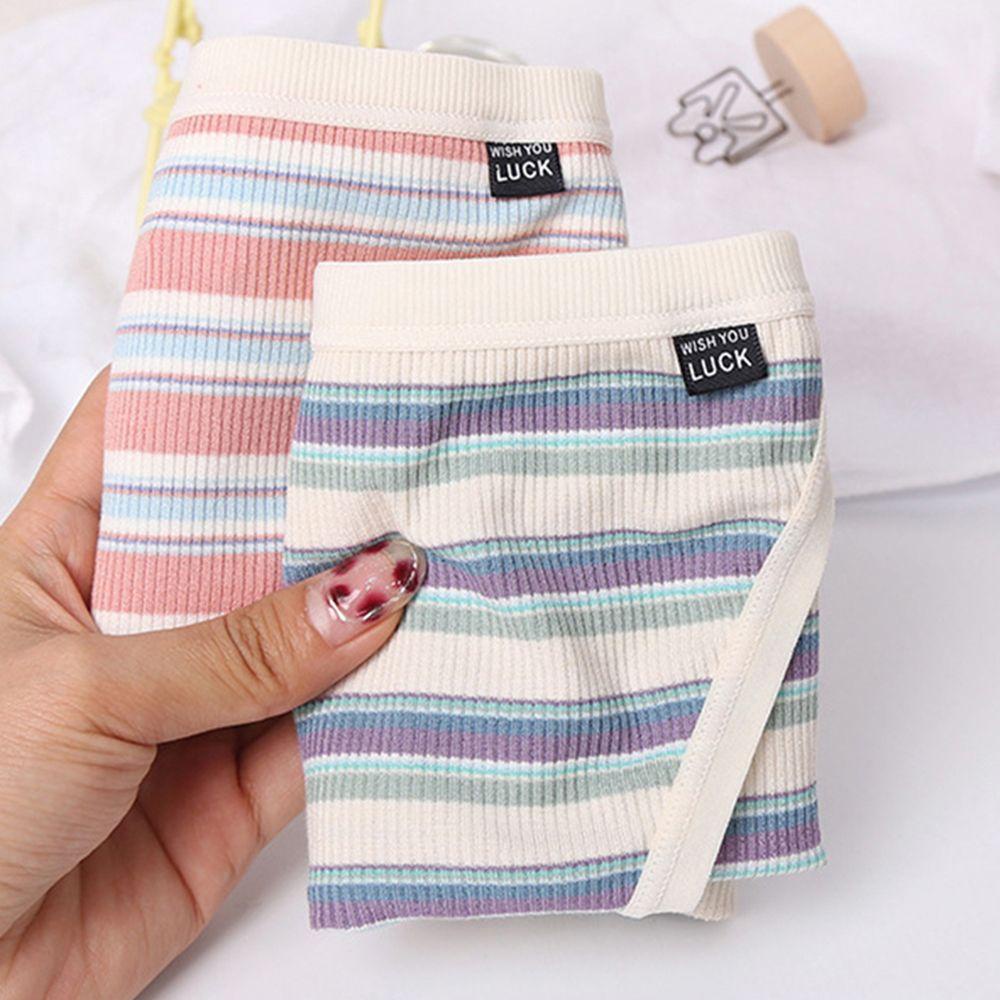 Mocho Quần Lót cotton Lưng Thấp Họa Tiết Kẻ Sọc Ngọt Ngào Dễ Thương Cho Bạn Gái