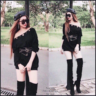 đai váy,thắc lưng phối đầm bản lớn