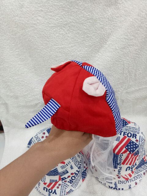 Mũ,nón có voan che mặt cho bé từ 5 tháng tới 1 tuổi