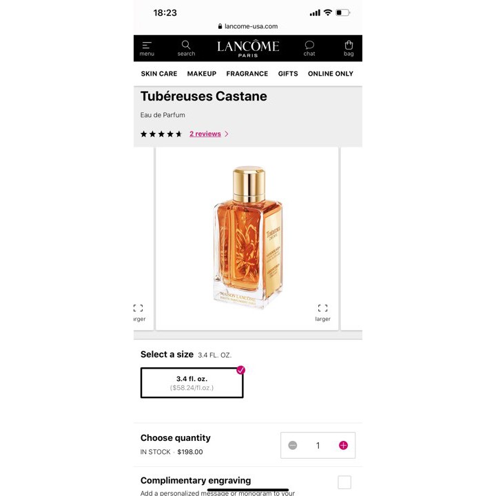 <𝗡𝗲𝘄> Nước Hoa Lancome Maison Tubereuses Castane EDP Tester 5/10ml 𝗔𝘂𝗿𝗼𝗿𝗮'𝘀 𝗣𝗲𝗿𝗳𝘂𝗺𝗲 𝗦𝘁𝗼𝗿𝗲 ®️ | BigBuy360 - bigbuy360.vn
