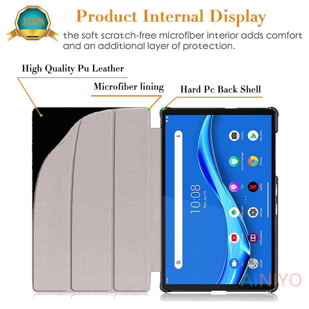 Ốp Bao Da Máy Tính Bảng Nắp Gập Từ Tính Siêu Mỏng Cho Lenovo Tab M10 FHD Plus TB-X606F TB-X606X 10.3 "