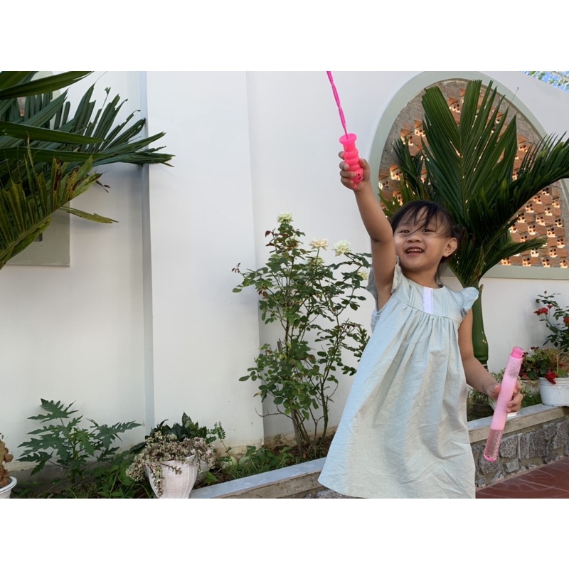 Đầm Bé Gái/ Váy Bé Gái Chất Cotton Xịn Xếp Ly Phối Ren - ANNIE DRESS - DRC013 - SAOLA KIDS CLOTHING - Xanh Mint