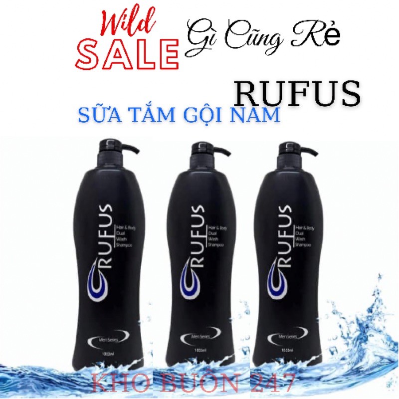 [CHUẨN MEN] Sữa Tắm Gội Nam RUFUS Nam 1050ml Malaysia Mỹ Phẩm Nam Cao Cấp Chính Hãng