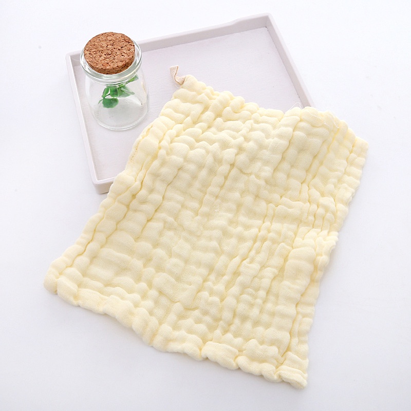 Khăn mặt xô 6 lớp cho bé - Khăn sữa cho bé 6 lớp màu trơn dày dặn