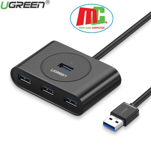 Bộ Chia USB 3.0 1 Ra 4 Cổng Ugreen 20290 - Hàng Chính Hãng