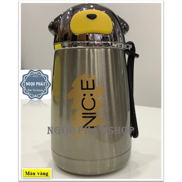 Bình Giữ Nhiệt Hình Gấu NICE Dung Tích 300ml [Loại 1]