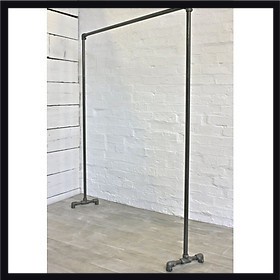 Giá treo ống nước treo quần áo, Giá treo quần áo bằng ống sắt trang trí
