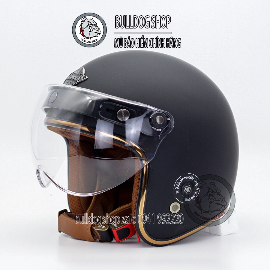 [Đủ Màu] Mũ bảo hiểm 3/4 Napoli Sh Ruby New kính B1