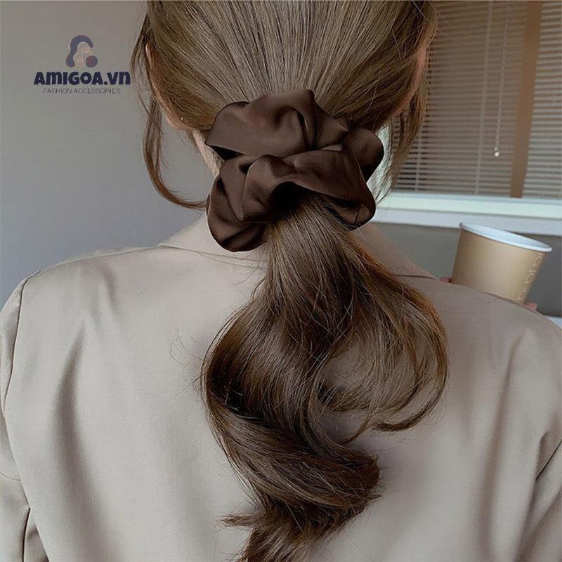 ✨✨Dây Buộc Tóc Bằng Vải Satin Cỡ Lớn Thiết Kế Đơn Giản