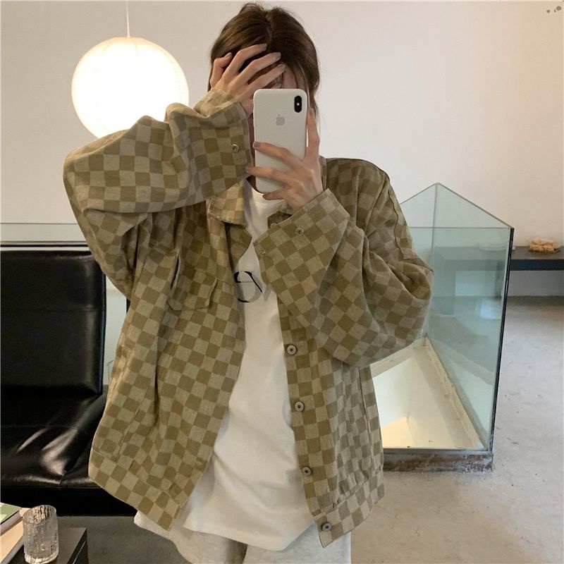 Áo Khoác Dáng Rộng Mỏng Phong Cách Hàn Quốc Mùa Thu