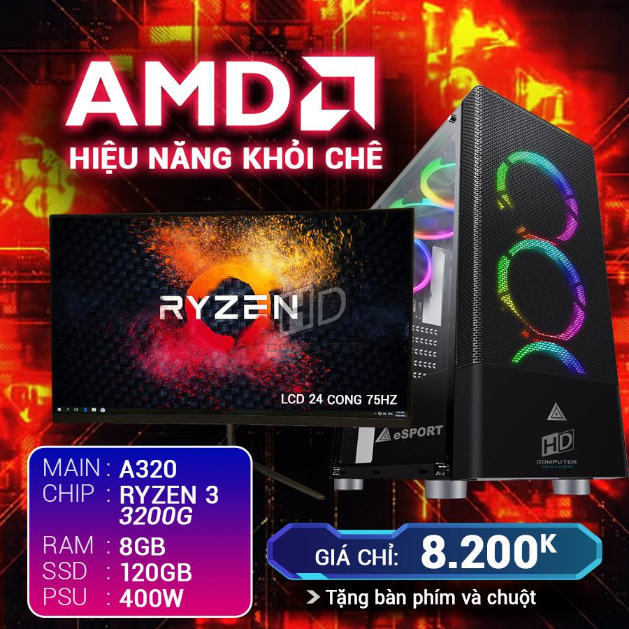 CPU AMD Ryzen 3 3200G 4 Nhân 4 Luồng, chip trần