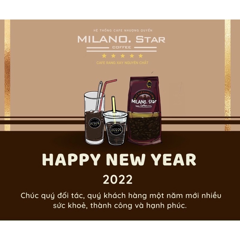 cà phê rang say_ milano coffee star 500mg Say Sẵn - Chuẩn công thức của chuỗi quán