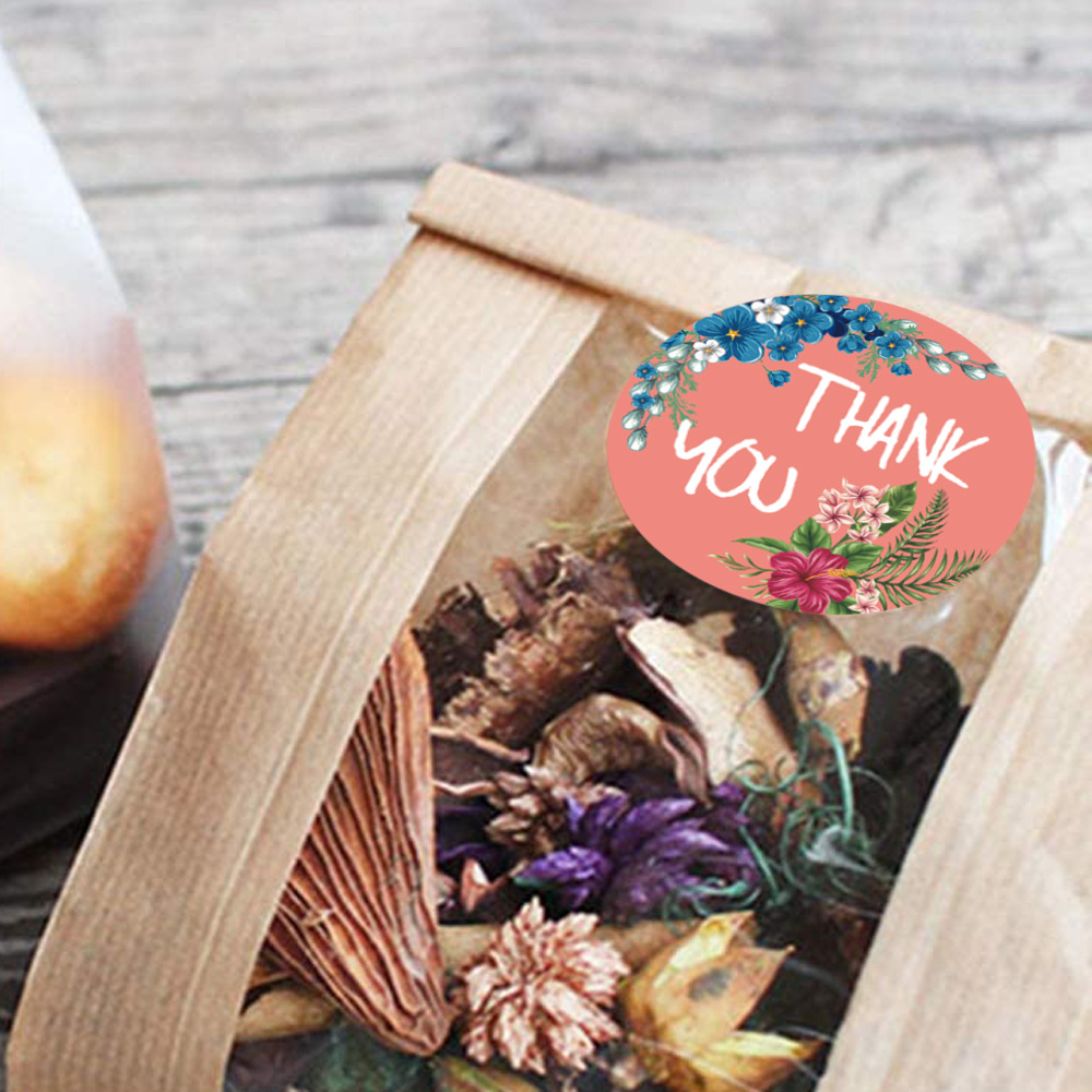 Cuộn 500 Hình Dán Chữ Thank You Dùng Để Trang Trí