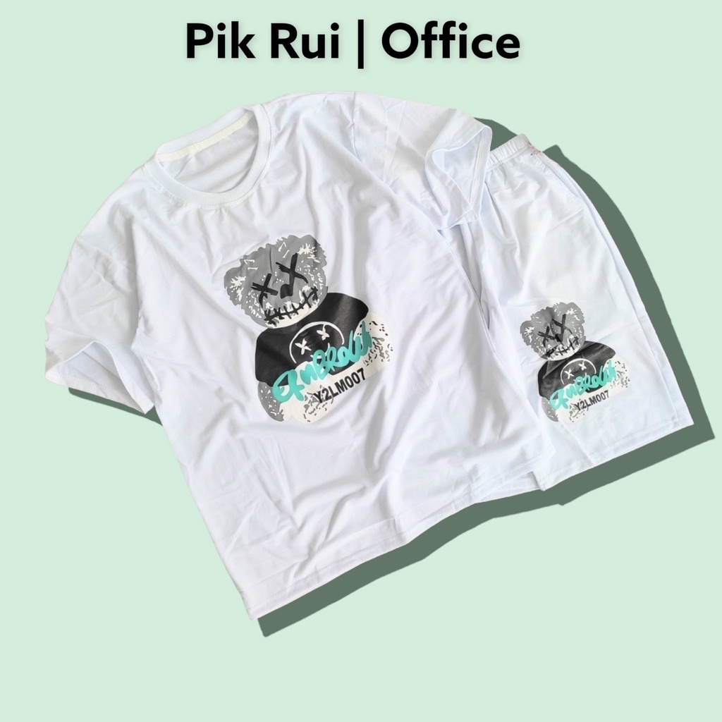 Đồ bộ thể thao nam nữ mặc nhà mẫu Gấu chất thun cotton mềm mịn thoáng mát FREESIZE Phom rộng  unisex 40-70kg MẶC ĐẸP