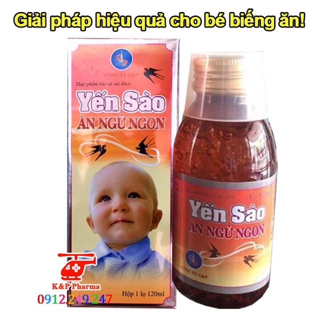 ✅ (CHÍNH HÃNG) Siro Yến Sào Ăn Ngủ Ngon G&P - Dành cho bé tiêu hóa kém, rối loạn tiêu hóa, sức đề kháng yếu, ốm vặt GP