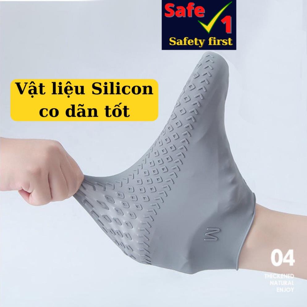 Bao giày đi mưa silicon, chống nước, chống thấm, chống trơn trượt. Ủng bọc giày đi mưa