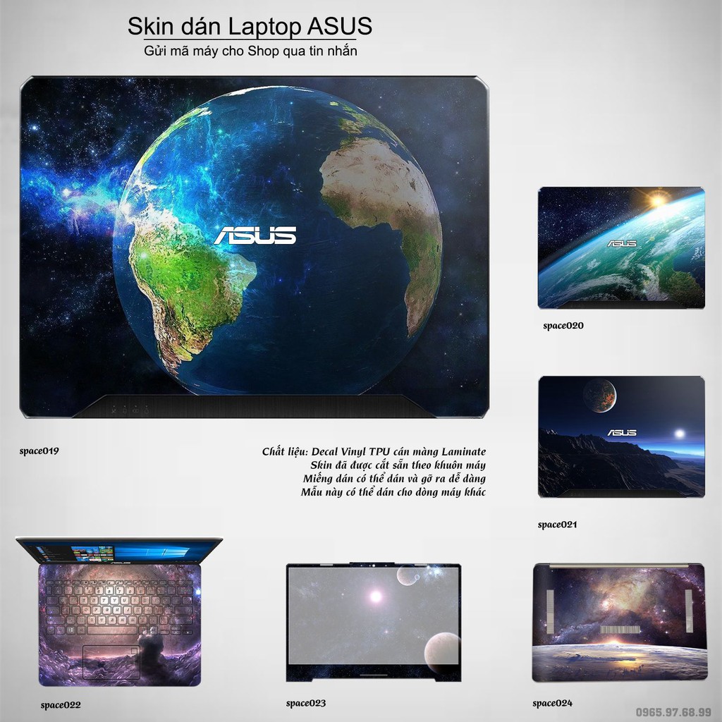 Skin dán Laptop Asus in hình không gian _nhiều mẫu 4 (inbox mã máy cho Shop)