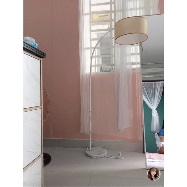 Đèn cây đứng trang trí phòng khách phòng ngủ đọc sách dáng cong cần câu Tặng kèm bóng đèn LED 9W SKYLIGHTING