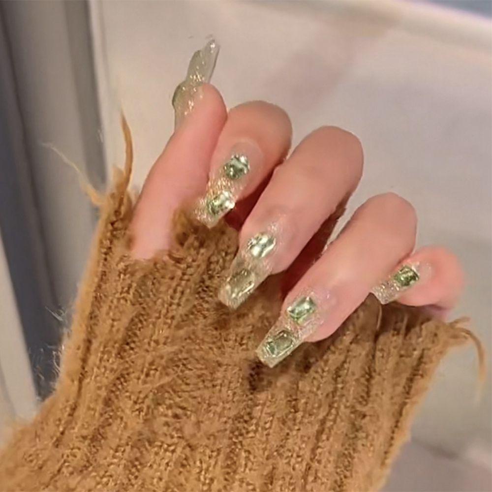 Hộp 24 Móng Tay Giả Che Phủ Toàn Diện Có Thể Tháo Rời