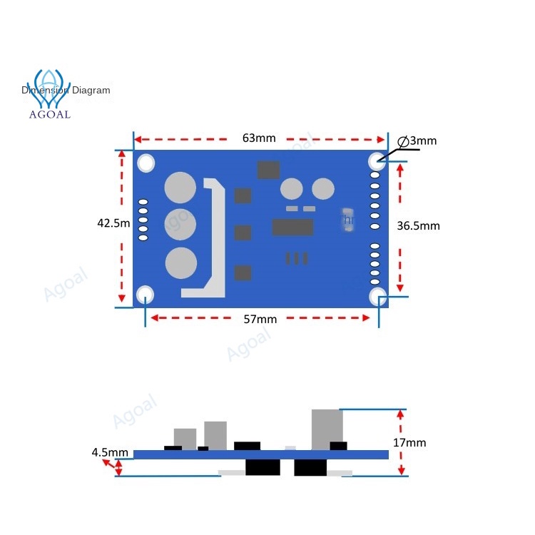 Bảng Mạch Điều Khiển Động Cơ Không Chổi Than 36v DC12v-36v 500w Chuyên Dụng Cho Xe Hơi