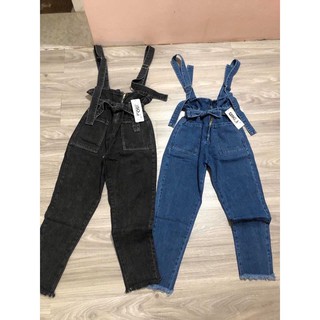 Quần Yếm Bò ❤️ [FREESHIP] ❤️ Quần Yếm Jean Thắt Đai Nơ Điệu Đà [CÓ KÈM ẢNH THẬT]