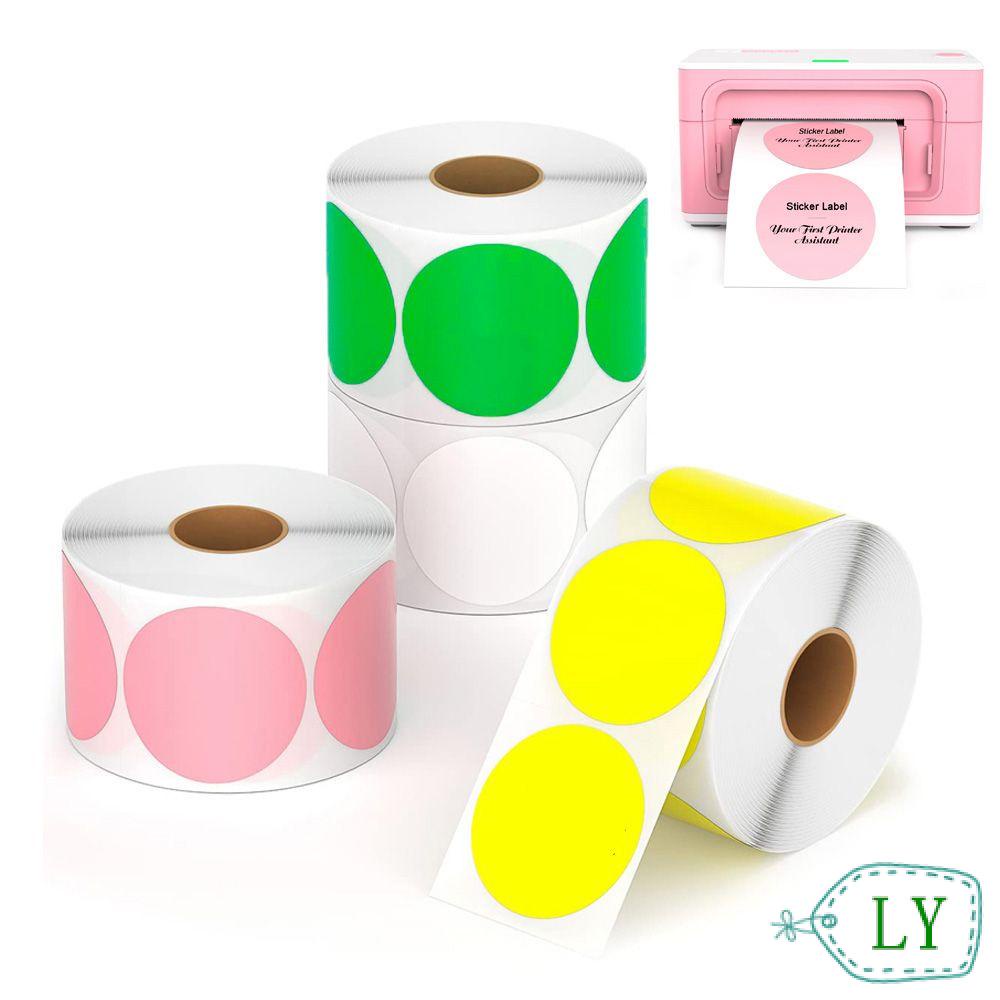 Miếng dán cách nhiệt hình tròn in logo nhiều màu độc đáo trang trí văn phòng DIY