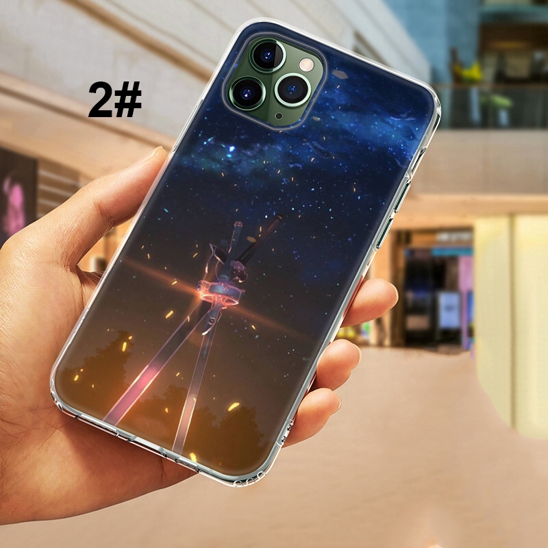 Ốp lưng silicone hoạt hình Sword Art Online cho iPhone XR X Xs Max 8 7 6s 6 Plus 5 5s