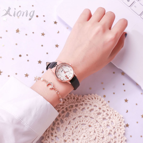Đồng hồ quartz chống nước chống thấm nước thiết kế hoạt hình dễ thương phong cách Hàn Quốc dành cho nữ | BigBuy360 - bigbuy360.vn