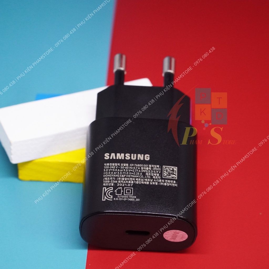 Cục Sạc Nhanh Samsung 25W Zin Máy 100% | Bảo Hành 12 Tháng | Cổng Sạc Type C