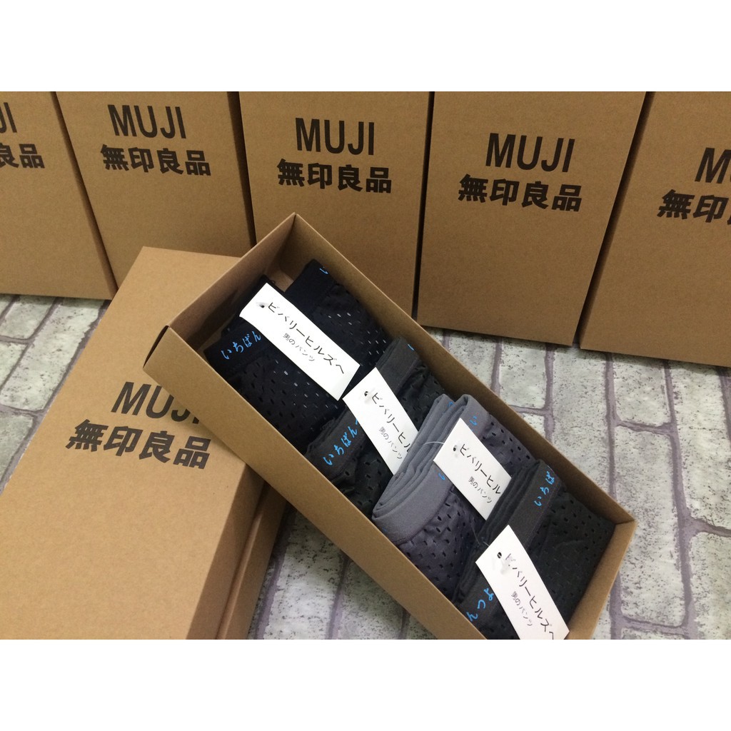 Hộp 4 Sịp Muji Thông Hơi Tam Giác Nhật Cao Cấp