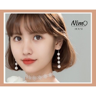 Bông tai dài ngọc trai nhân tạo sang chảnh