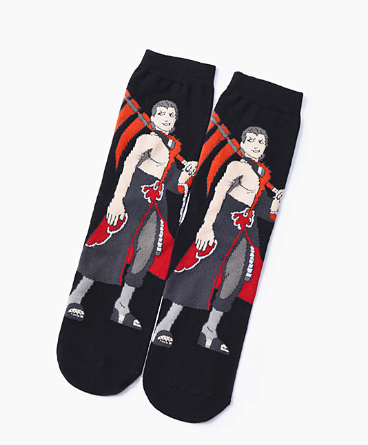 Vớ Giữ Ấm In Họa Tiết Hoạt Hình NARUTO Akatsuki Pein Konan Itachi Orochimaru Sasori Deidara Hidan Màu Đỏ Vui Nhộn Cho Người Lớn