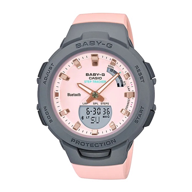 Đồng hồ nữ Casio Baby-G BSA-B100 / BSA-B100MC-4A chống va đập, kết nối Bluetooth, chống nước 100m, hàng chính hãng