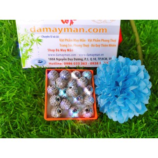 Charm tròn đính full đá phối vòng tay, phụ kiện PKD12