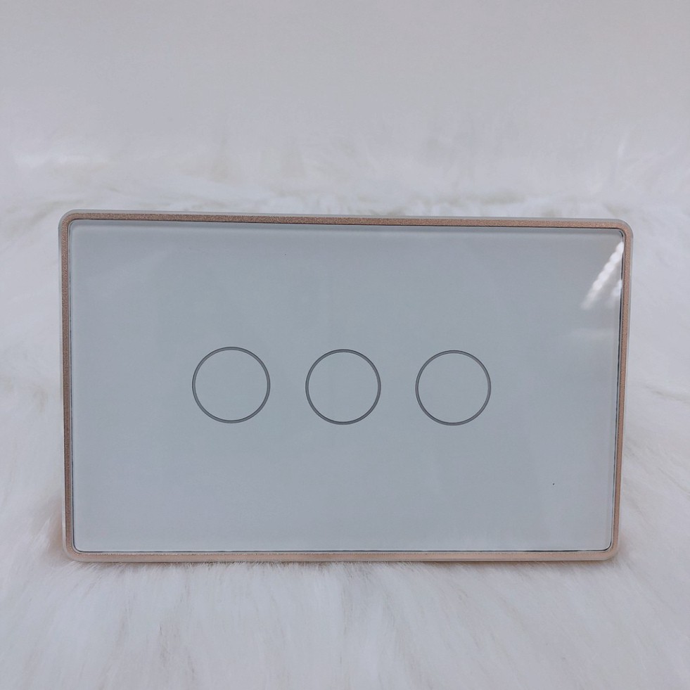 Công tắc wifi Tuya viền nhôm mặt kính, công tắc thông minh hẹn giờ bật tắt, điều khiển từ xa qua app Smart Life