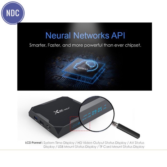 TVBOX X96 MAX+ PLUS, S905X3, 2/4G DDR4, 16/32G eMMC, Bluetooth4.1, LAN 1000MBs, WiFi MU-MIMO sta014o