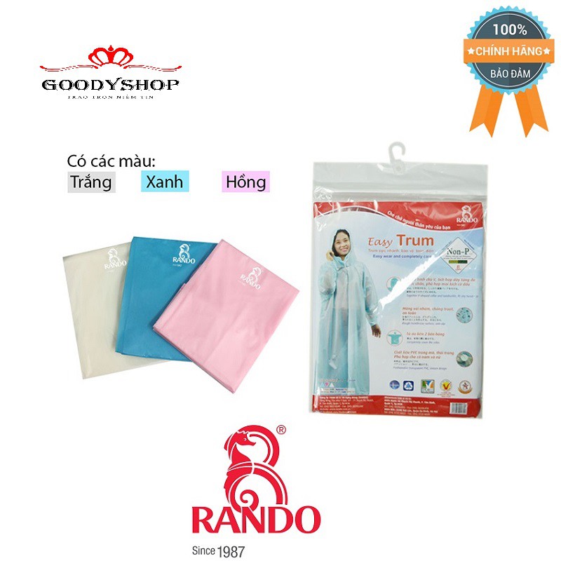 Áo mưa RanDo Easy Trum APPC-10 trùm cực nhanh, bảo vệ toàn diện cho nguời thân yêu của bạn-GOODYSHOP